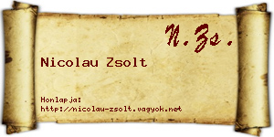 Nicolau Zsolt névjegykártya